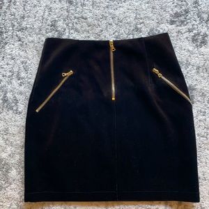 Sandro Paris black velvet mini skirt